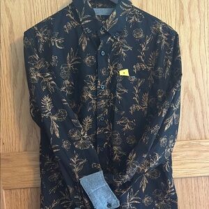 Lee Black and Gold Floral Shirt